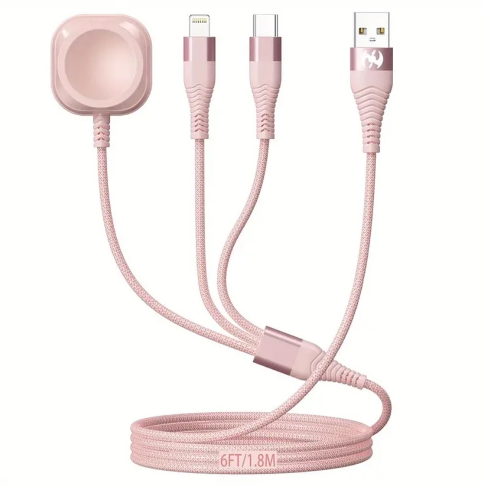 3-in-1 Multi Charging Cable for iPhone, Android, & Apple Watch